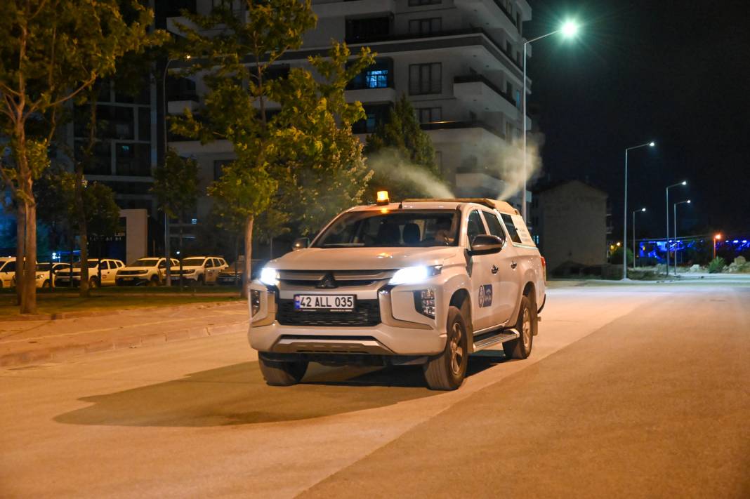 Konya’nın bu ilçesi gece - gündüz ilaçlanıyor 4